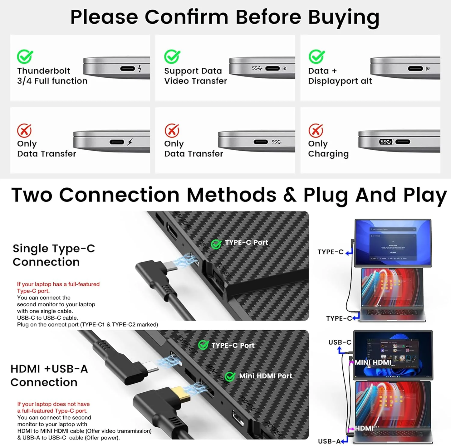 V2com Laptop Screen Extender N2 16inch