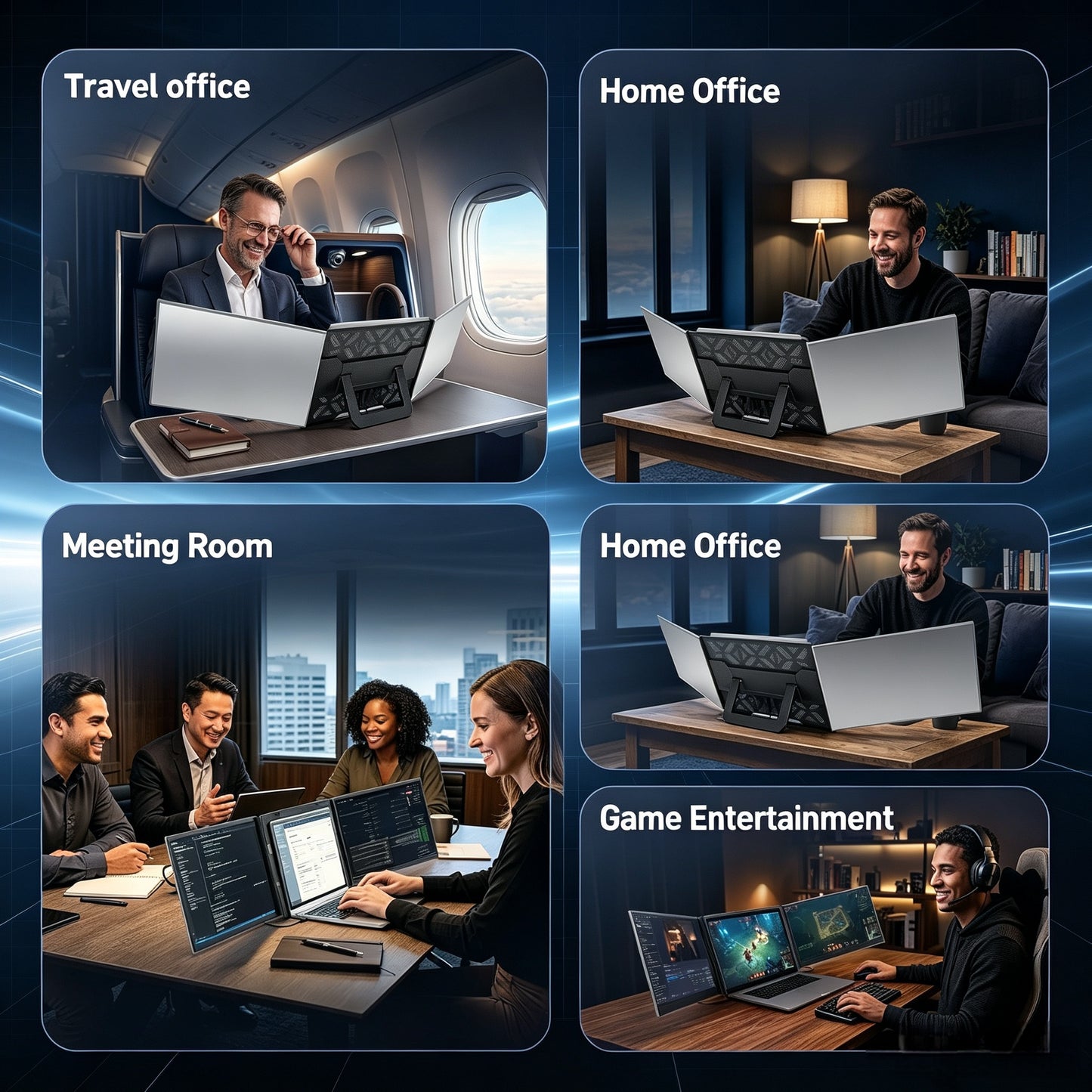 V2com S12/S12 Ultra 16" Triple-Screen Productivity