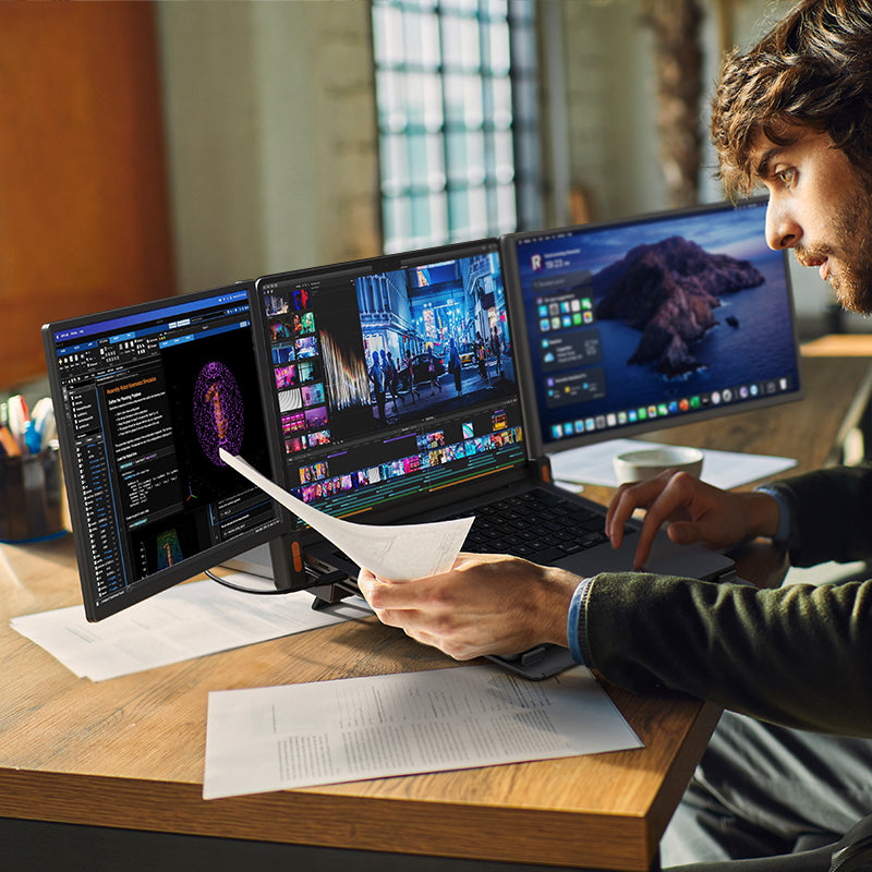 V2com Portable Triple Monitor C1