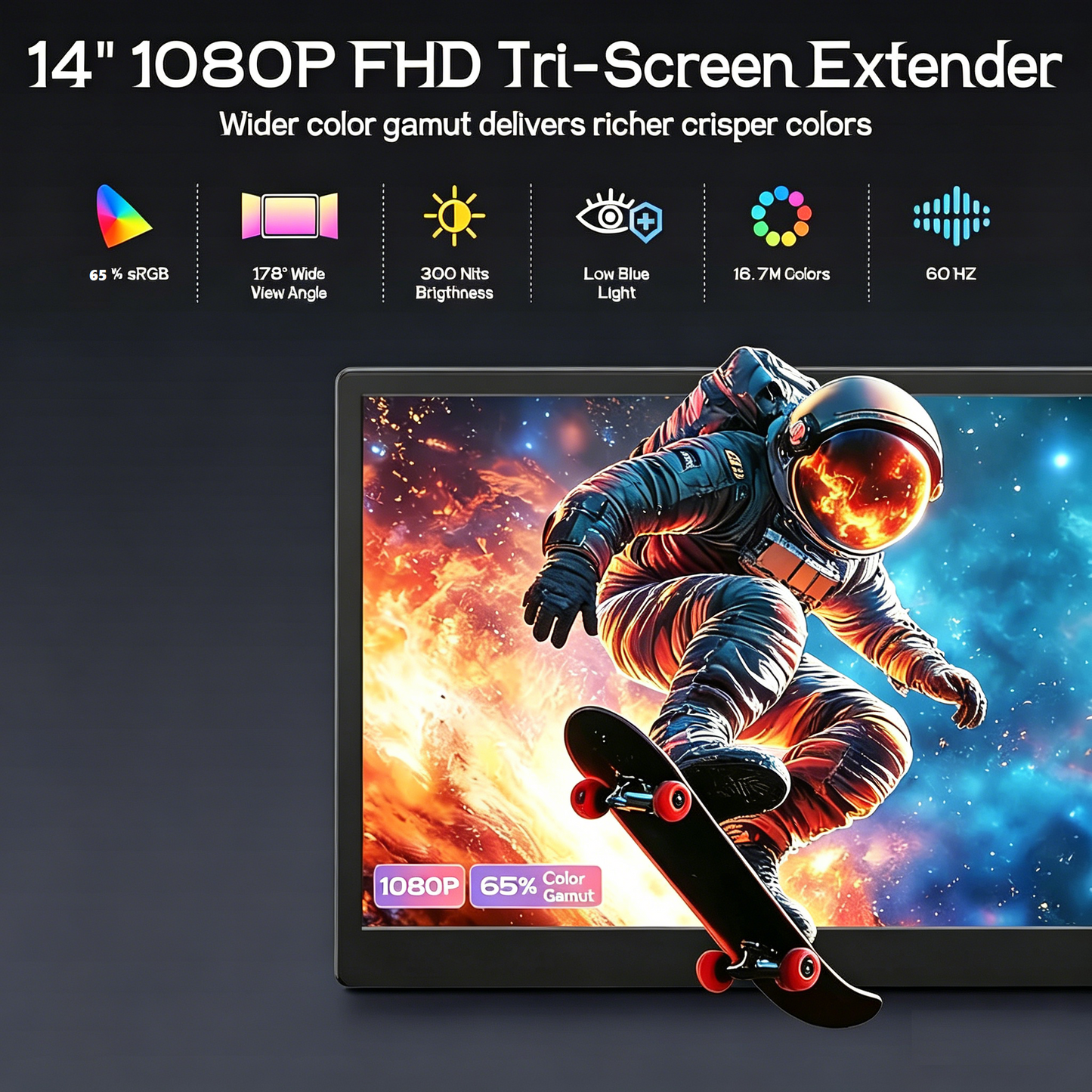 V2com S10 Series — 14" Screens. One Bigger Workspace.