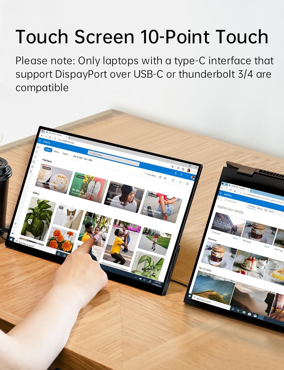 V2com 15.6'' Portable Monitor Touchscreen TC2