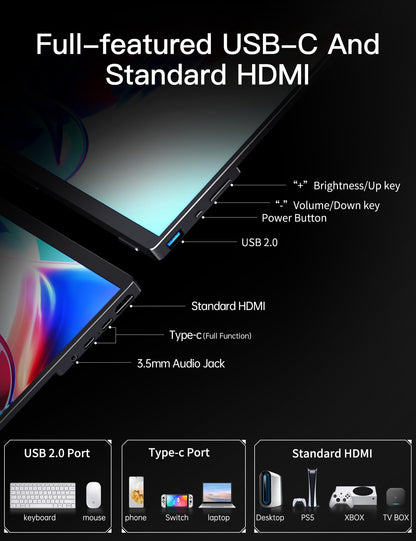 V2com Portable Monitor 144hz Y2/Y2T