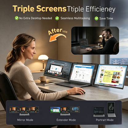 V2com S12/S12 Ultra 16" Triple-Screen Productivity