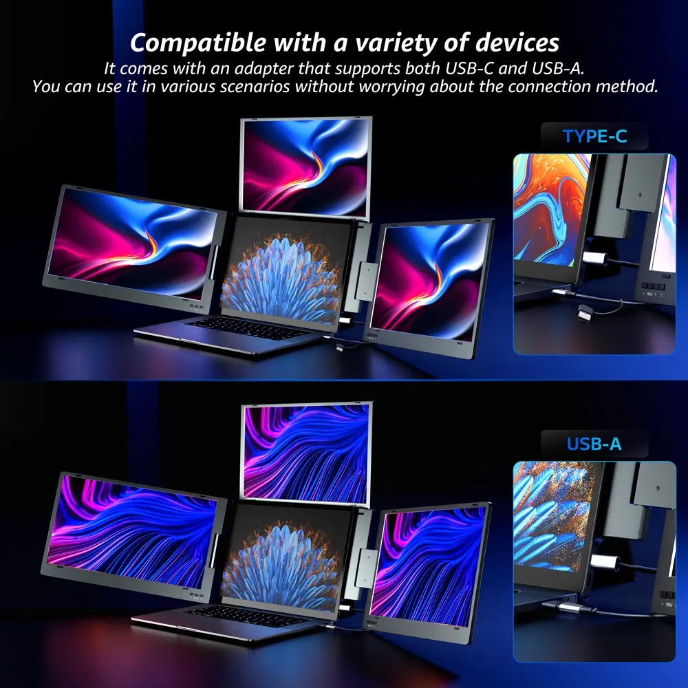 V2com Quad Laptop Screen Extender W3